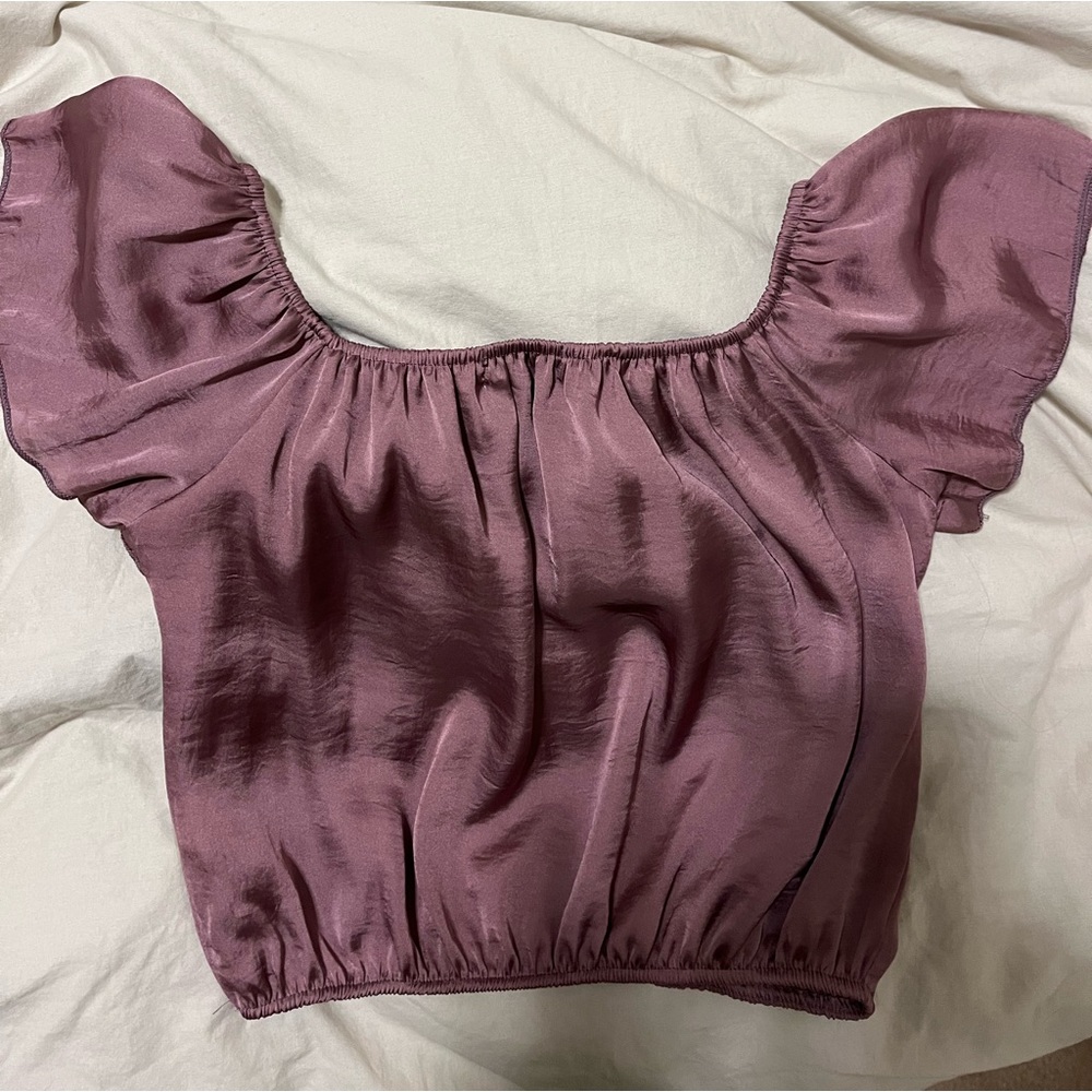 Purple, small, silk like top